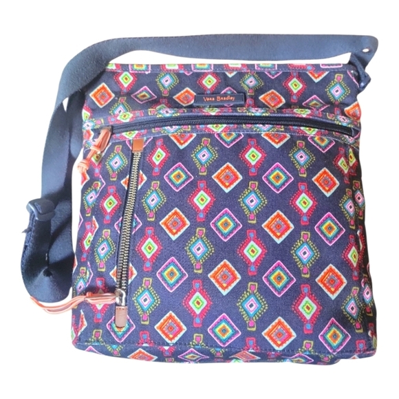 Vera Bradley Colorful Travel Ready Patterned Mini Medallion Crossbody Bag - Picture 4 of 9